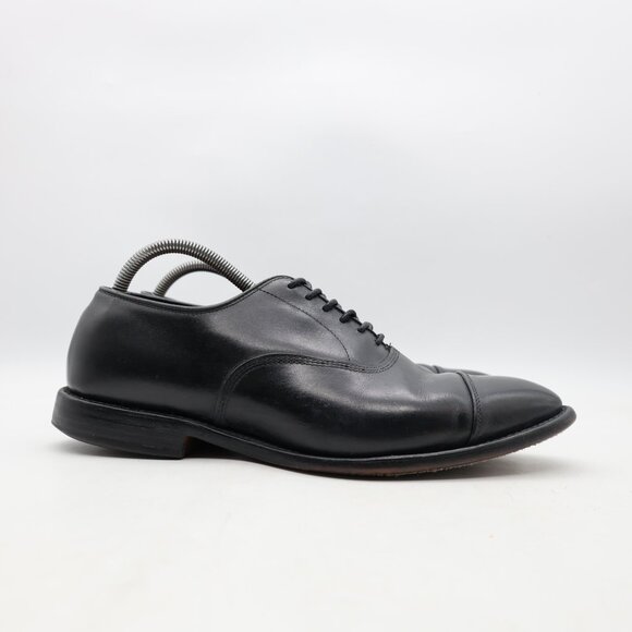 Allen Edmonds Park Avenue Men's 9.5 E Cap Toe Oxford Dress Black Leather USA - Picture 1 of 15